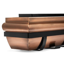 H Potter Window Box, Antique Copper Finish, 48 Inch with Metal Frame