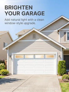 4 Pcs Garage Door Windows,21 ×14 inch Garage Door Replacement with UV Resistant Clear Acrylic Panel, Replacement Window Frame Panels for Exterior Garage Doors,Vinyl Windows Inserts Kit