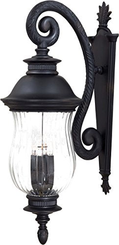 Minka Lavery Outdoor Wall Light 8908-94 Newport Aluminum Lantern 160 Watts Bronze