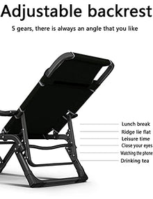Renovation House Chairs Lounge Chair Foldable Lunch Break Chair Chair Portable Lazy Siesta Bed Home Multi function Single Recliner Adjustable with Removable Cotton Pad Durable