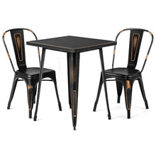 23" x 23" Metal Bistro Table Set – 3 Piece Indoor Outdoor Cafe Seating for Patio or Restaurant