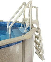 Pearl White w/Tranquil Blue Steps and Flip-Up Ladde for Aqua Select