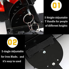 Snow Shovel Wheeled Snow Shovel Pusher|Metal Rolling Snow Removal Tool with Height Adjustable Handle for Driveway Pavement Clearing Snow Pusher