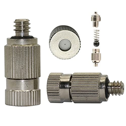 150PCS Mister Nozzles 10/24 UNC Thread Brass Misting Nozzles Atomizing High Pressure Misting Sprayer Water Hose Nozzle for Greenhouse, Landscaping, Outdoor Cooling Mister System, 0.004-0.039" Orifice