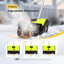 MiBoce Cordless Handheld Snow Shovel, 1200W Electric Snow Shovel, with 2 Batteries, Adjustable Direction, Cleaning Width 32cm, Maximum Throwing Distance 8m, for Patio, Playground, Farm