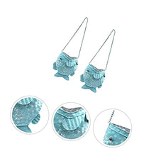 8 pcs Planter Fish Decoration Container Flowerpot Metal Creative Iron Shaped Flower Holder Pendant Wall Suspension Decor Arrangement Basket Art Hanging Wall-Mounted Rack (As Shownx4pcs 18X7CMx4pcs)