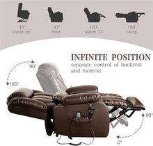Infinite Position Power Lift Recliner with Heat & Massage for Adults