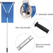 Snow Shovels 21 Feet Snow Roof Rake, Roof Snow Rake Removal Tool with Snow Slide & Telescoping Pole, with 3-Inch Hub, for Pitched Roof, Asphalt Shingle Roof