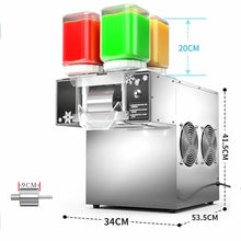 UYCVT Automatic Sn Ice Machine, 4 Feed Barrels Ice Crusher, 750W Tabletop Electric Snow Cone Maker, 120kg/24h Slush Maker, for Home, Outdoor, Supermarket, Dessert Shop