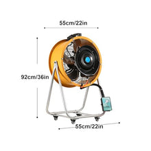 YCBXYRF Misting Fans for Outside, Large Industrial Mist Fan with Wheels for Commercial Garage Warehouse Workshop Patio(50cm/20in)