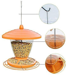 Feiyx Bird Feeder, Roof Hangin, Clear Window Bird Feeder, Bird Feeders for Outside, for Nature Lover, Wild Bird Watcher, Kids
