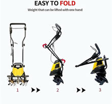 JKSVTF Rotavator Garden Gear Electric Garden Tiller, 2400W Low Noise Electric Cultivator, tilling Width 45cm,Working Depth 22cm for Garden Vegetable Plots.