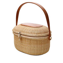 GAAHRQQQ Wicker Willow Picnic Basket Shopping Vintage Basket with Lid and for Camping for Shopping