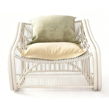 Apk i bc Rattan Armchair, Outdoor Lounge Chair with Comfortable Cushion, Breathable & Water-Resistant Rattan, Ideal for Patio, Includes 2 Throw Pillows(Off-White,80 * 100 * 100)