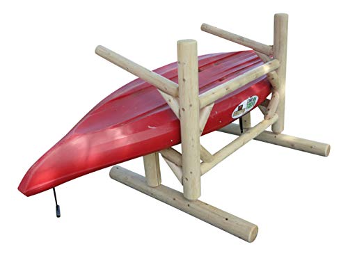 Log Kayak Rack 2-Place 1-Sided Kayak/SUP Rack Canyon Brown