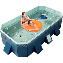 FANYING Oversized Family Pool for Adults Pet Dogs Inflatable-Free Rectangle Swimming Pool for Indoor, Foldable Swimming Pool, Outdoor, Garden, Backyard, Summer Water Party,300cm