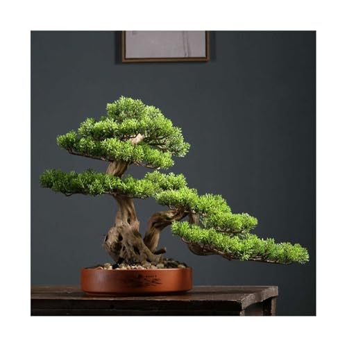YXIANG56Q Fake Plants High-end Simulation Greenery Bonsai Ornaments Hotel Decorative Simulation Tree Entrance Living Room Potted Plants Landscaping Bonsai Tree, yuqing2022