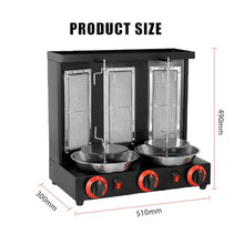 LwiftGal Commercial Gas Barbecue Grill, Vertical Rotisserie Machine, Rotisserie Oven, Chicken Rotisserie Machine, Heating Evenly, Removable for Cleaning, for Restaurant,Black-L