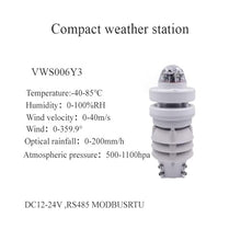 Wind Sensor, VWS006Y3 4-20mA, Outdoor Meteorological Instrument Hygrometer Ultrasonic Weather Sensors(VWS006Y3)