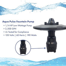 Half Off Ponds 1/4 HP 2500 GPH Floating Aerating Fountain with 100 Ft Cord
