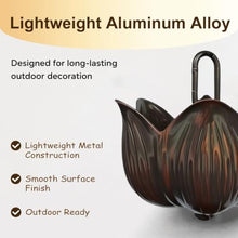 WAHHWF Extra Large Lotus Rain Chain, Aluminum, 8.5' 10' Length
