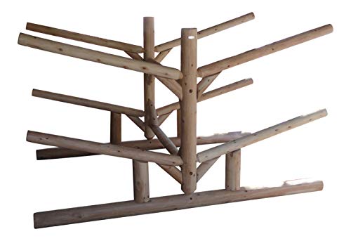 Log Kayak Rack 4 Canoe + 2 Kayak Rack Canyon Brown
