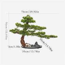 YXIANG56Q Fake Plants 30'' Chinese Style Simulation Welcome Pine Tree Artificial Bonsai Potted Indoor Plants Micro Landscape Decoration Home Office Living Room Bonsai Tree
