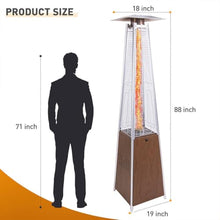 STANSS Patio Heater,48,000 BTU Outdoor Propane Patio Heater with Detachable Wheels and Protective Cover, for Backyard, Garden, Porch and Pool, Silver Grey,Brown