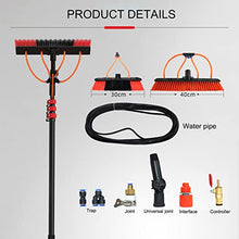 Water Fed Pole Kit, Brush head optional Adjustable Window Cleaning Pole Telescopic Cleaning Brush - 180° Rotatable Brush Head Outdoor Window Glass Solar Panel Cleaning (Color : 40CM, Size : 3.6M)
