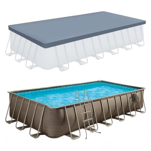24'x12'x52 Rectangular Above Ground Swimming Pool Set w/ 24' Cover