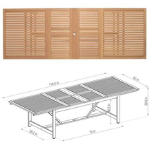 Amazonia Franklin 9-Piece Rectangular Extendable Patio Dining Set Teak Finish and Weather-Net Technology Ideal for Outdoors and Indoors