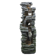 LED 4-Tier Stacked Rock Water Fountain