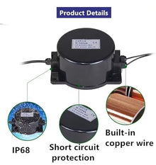 Lighting Transformer 12V 24V 100W 200W IP67 Waterproof Underwater LED Driver Power Supply Adapter Pool Light(24 V,500W)