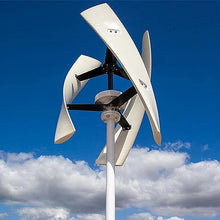 CHRISK 8000W Vertical Wind Turbine Generator 3 Blades, Energy MPPT Controller for Home Factory Use (220V with Controller, White),24V