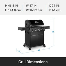 Broil King 865154 Crown 420 Shadow 4-Burner Propane Gas Grill in Black