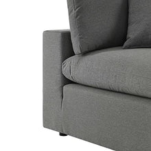 Modway Commix Overstuffed Outdoor Patio Loveseat in Charcoal