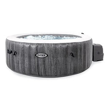 Intex PureSpa Plus Greywood Inflatable Hot Tub with LED Lights Gray