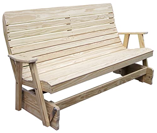 Furniture Barn USA Pressure Treated Pine 6' Highback Glider Unfinished