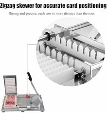 Stainless Steel Manual Kebab Maker, 100 Skewers in 5 Minutes, Multi-Function Meat Skewer Machine for Easy BBQ, Grill, and Party Cooking