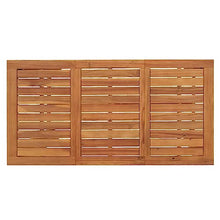 HKQWPBF Solid Acacia Wood Outdoor Bar Table Set with Footrests, Sturdy Patio Bar Furniture for Garden Dining and Relaxation, Easy-Clean Oil-Finished Surface