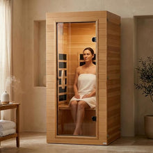 DYNAMIC SAUNAS Elite 1-Person Infrared Sauna with Red Light Therapy