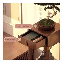 WOAITIANTIAN Vase Stand Living Room Floor Standing Plant Stand with Drawers, Study Tea Room Decor Rack