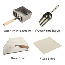 YIORYO Pizza Oven - 11 Inch Wood Pellet Outdoor Pizza Oven with Intergrated Thermometer, Pizza Oven Outdoor, Portable Stainless Steel Pizza Oven