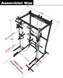 EonfitOmni Smith Machine Home Gym Equipment Black2