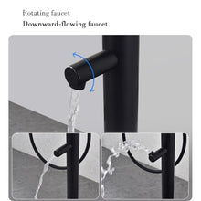 HUXUZYDY Free Standing Outdoor Shower Column with 3-Function Rotating Down-Flow Faucet for Backyard, Garden, Beach, Courtyard,Silver,Silver