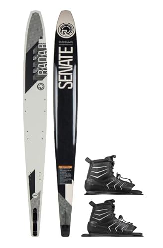 Radar Alloy Senate Waterski w/ Double Vector Boot XL White/Black
