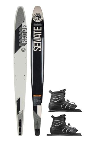Radar 67 - Alloy Senate Waterski w/ Double Vector Boot - STD White / Black