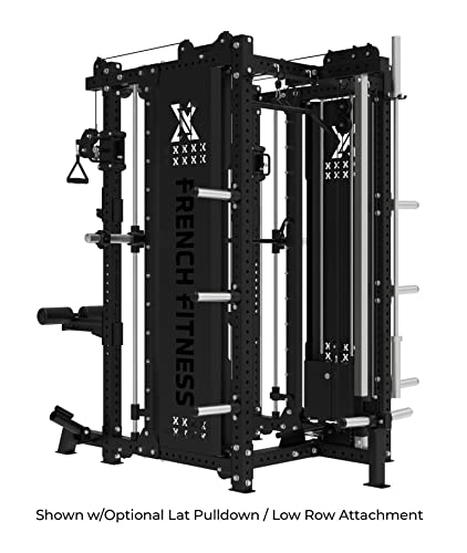 French Fitness FSR100 Commercial Functional Smith Rack System Home Gym