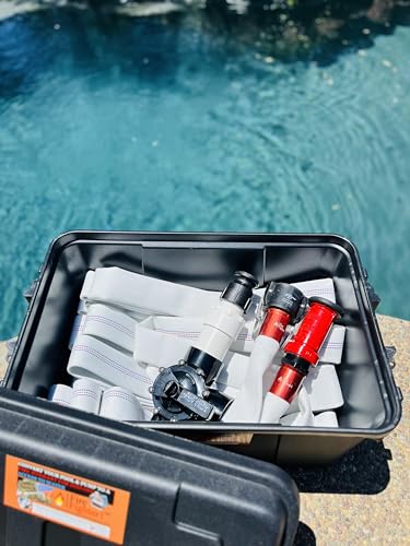 100' FireFighter1 Hose & Nozzle w/Installation Kit - Providing Instant Access to Pool Water During a Fire Emergency through the Pool Pump