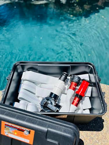 100' FireFighter1 Hose & Nozzle w/Installation Kit - Providing Instant Access to Pool Water During a Fire Emergency through the Pool Pump